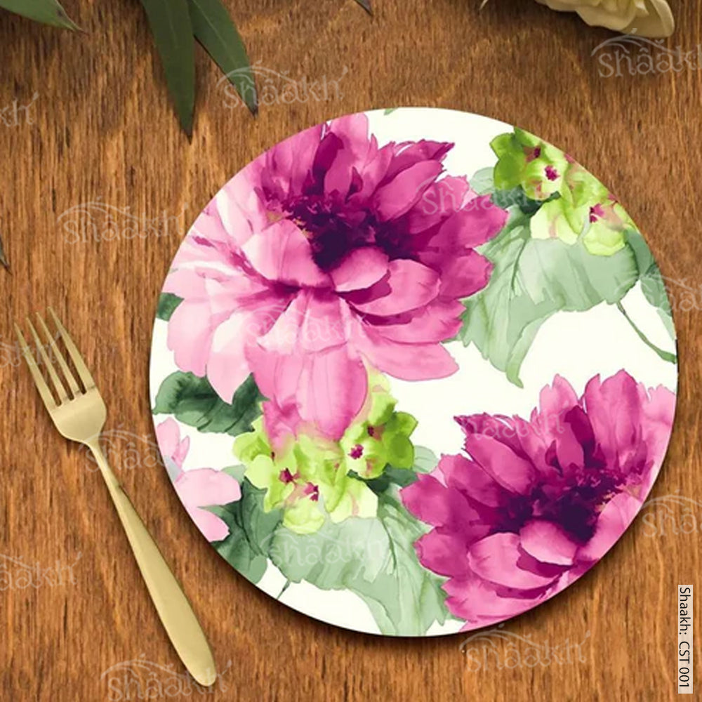 “Fuchsia Flowers” Trivets CST 001 (set of 2)