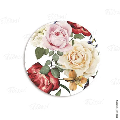 Pink and red roses Trivets | CST 004 (set of 2)