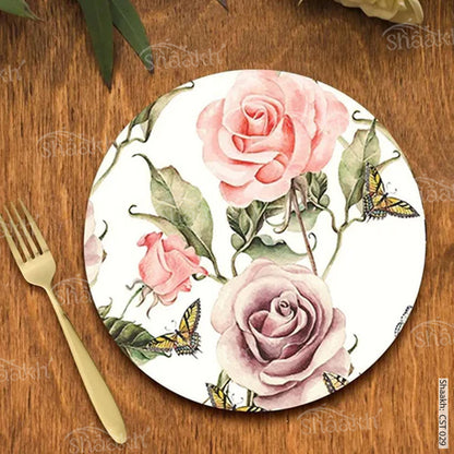 Roses and butterflies Trivets | CST 029 (set of 2)