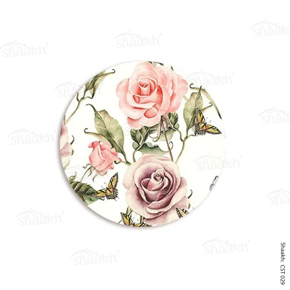 Roses and butterflies Trivets | CST 029 (set of 2)