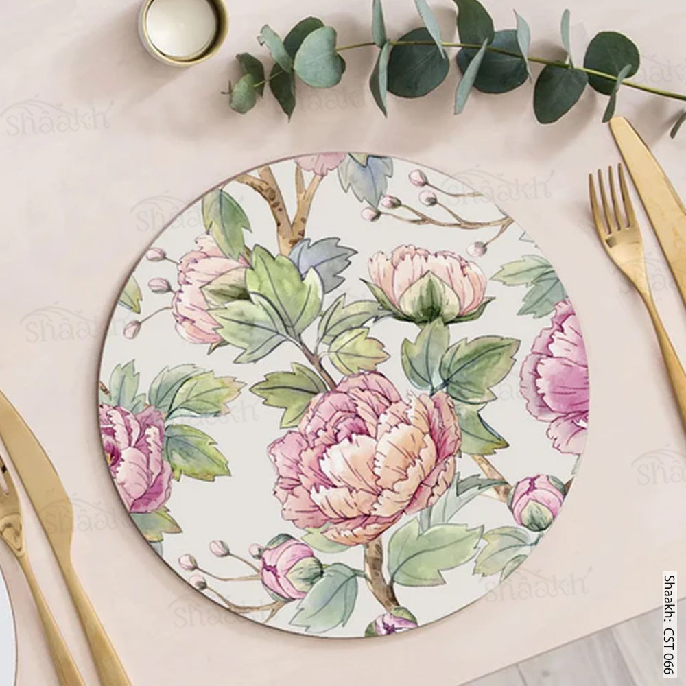 Oriental Peonies Tropical Jungle Trivets | CST 066 (set of 2)