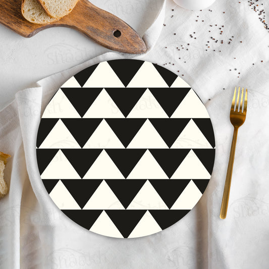 Black and White Triangle Trivets | CST 003 (Set of 2)
