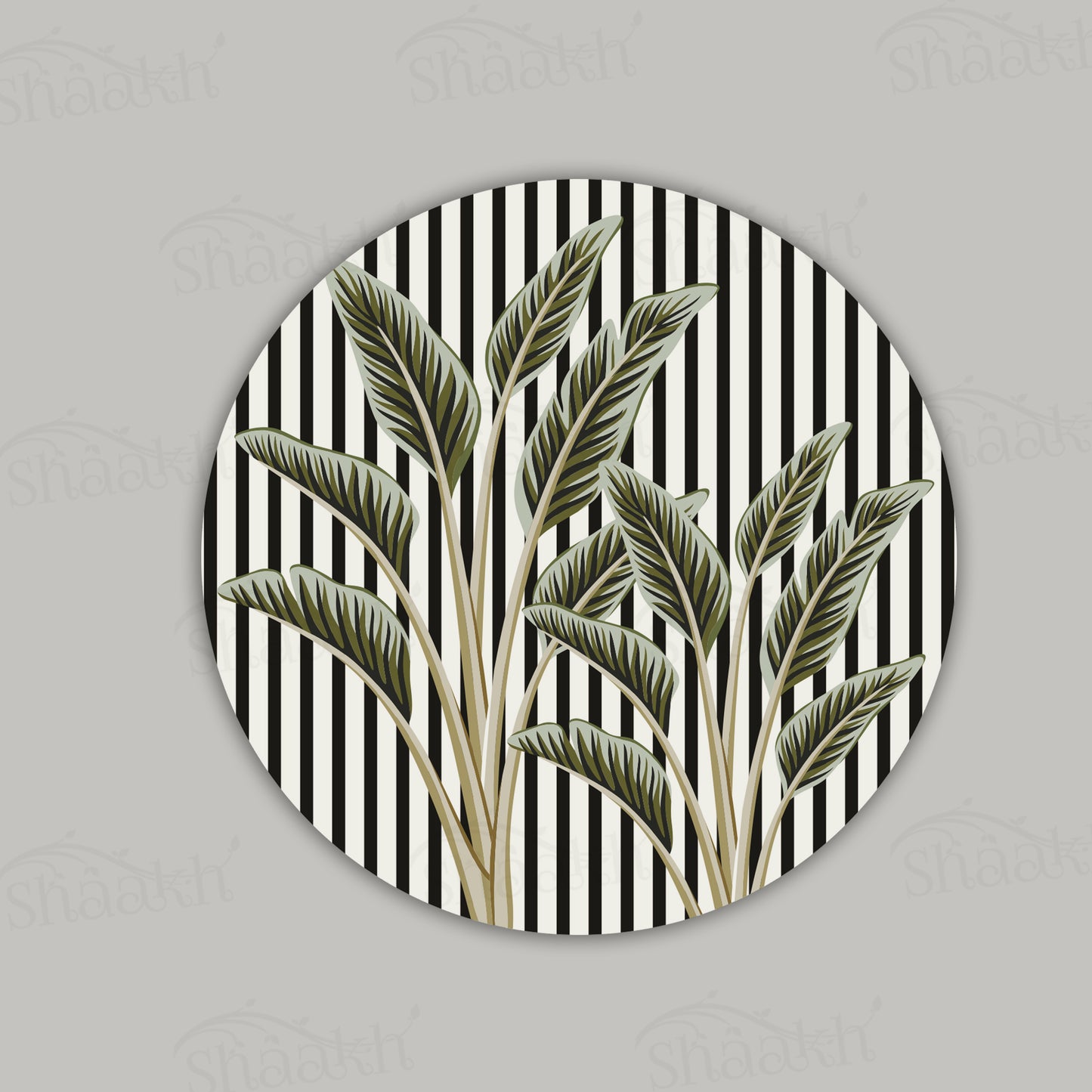 Tropical Leaf Stripes Trivets | CST 008 (Set of 2)
