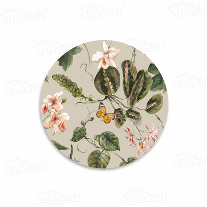 Exotic Tropical Orchids (Green) Leaves Trivets | CST 021 (Set of 2)