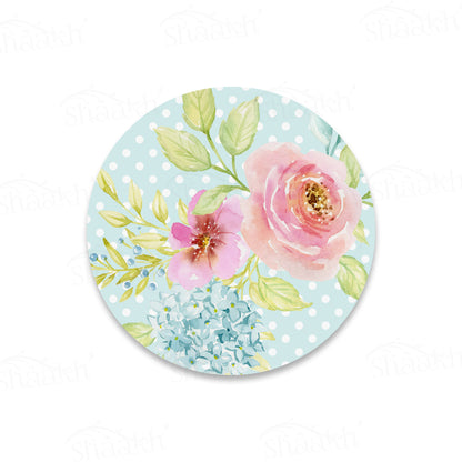 Flowers Bunch on Dotted Background Trivets | CST 025 (Set of 2)