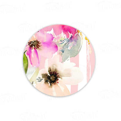 Deconstructed Pastel Color Flowers Trivets | CST 042 (Set of 2)