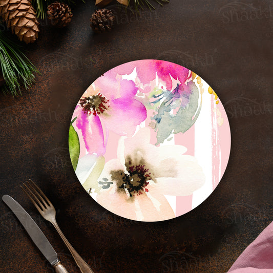 Deconstructed Pastel Color Flowers Trivets | CST 042 (Set of 2)