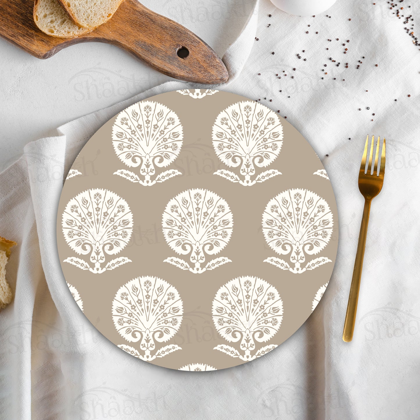 Ottoman Flower (Striped) Trivets | CST 045 (Set of 2)