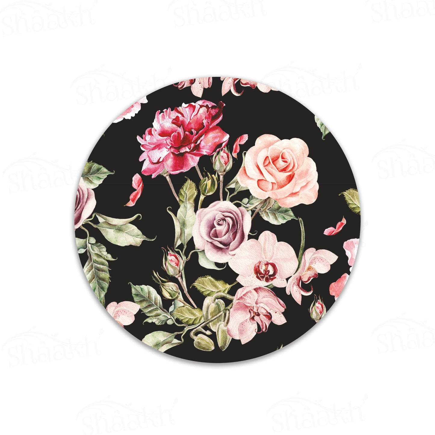 Orchid, Roses and Peony Flowers Trivets | CST 046 (Set of 2)