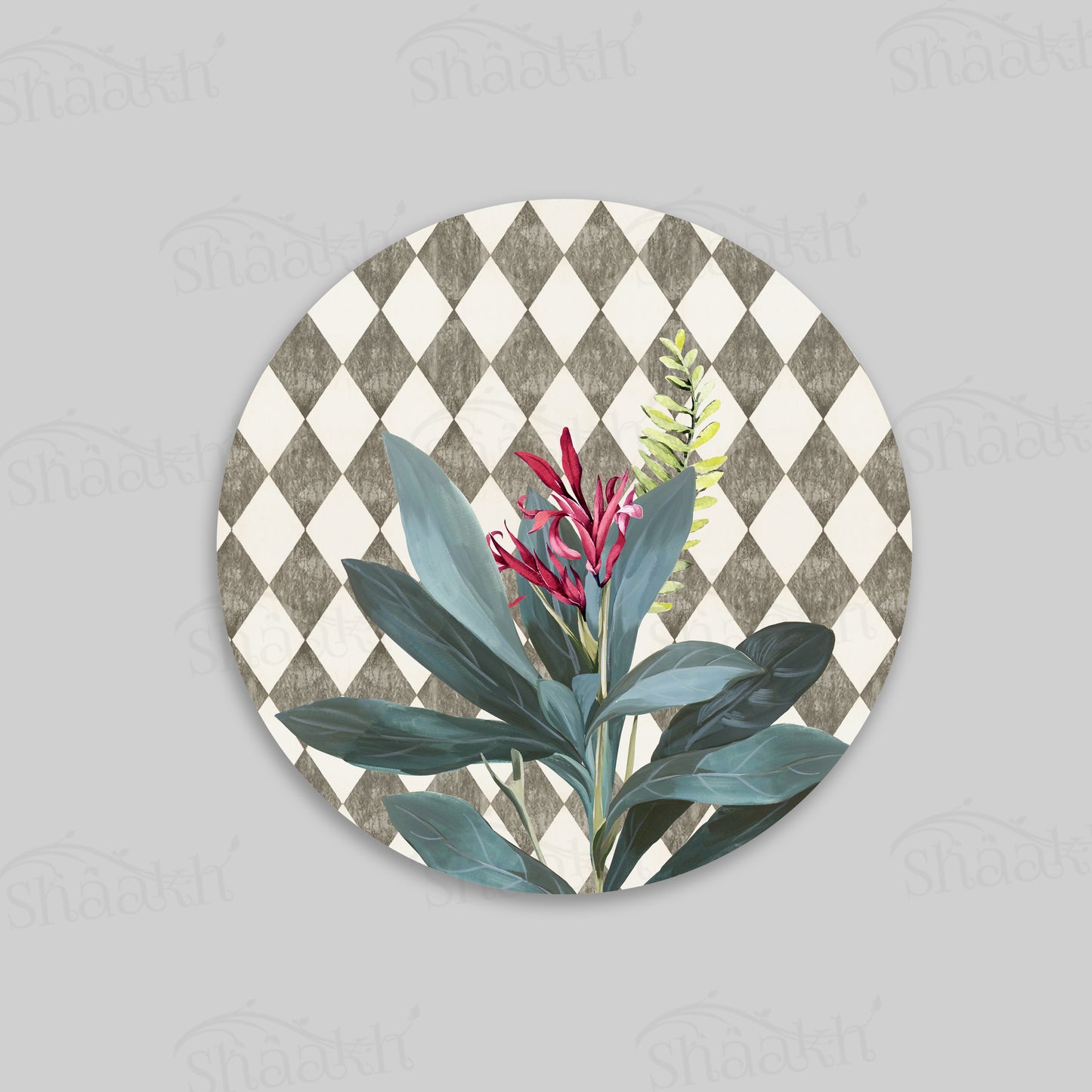 Sage Leaves (Ash Grey) Trivets | CST 069 (Set of 2)