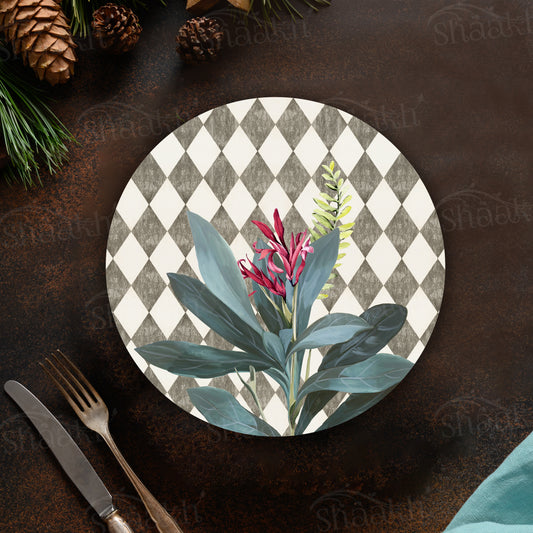 Sage Leaves (Ash Grey) Trivets | CST 069 (Set of 2)
