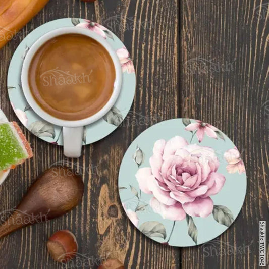 “Pale Pink Rose” Coasters CT 1046