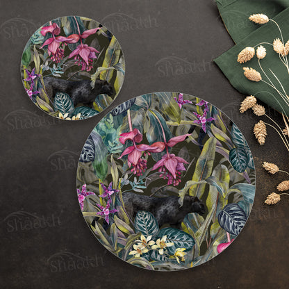 Dramatic Foliage Coordinated Set | TWC 098 (8 Mats, 4 Trivets)