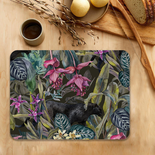 Dramatic Foliage Tablemats — botanical design table mat set by Shaakh, handcrafted in India