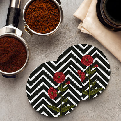 Ehtnic Poppy With Modern Twist Coasters | CT 1138