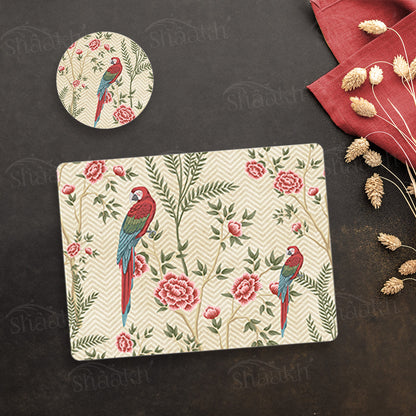 Exotic Chinoiserie Coordinated Set | TWC 084 (8 Mats, 4 Trivets)