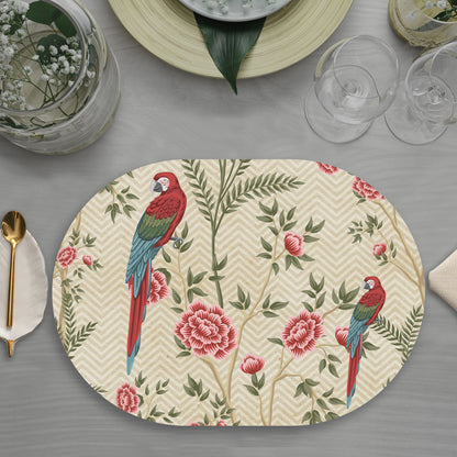 Exotic Chinoiserie Table mats — table mat set by Shaakh, handcrafted in India