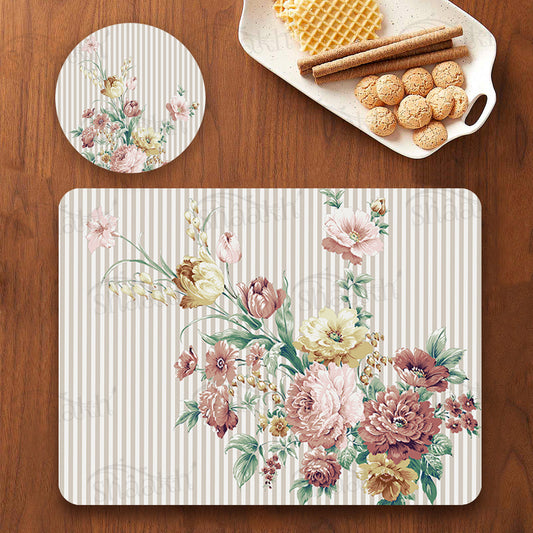 Floral Fantasy Coordinated Set | TWC 086 (8 Mats, 4 Trivets)