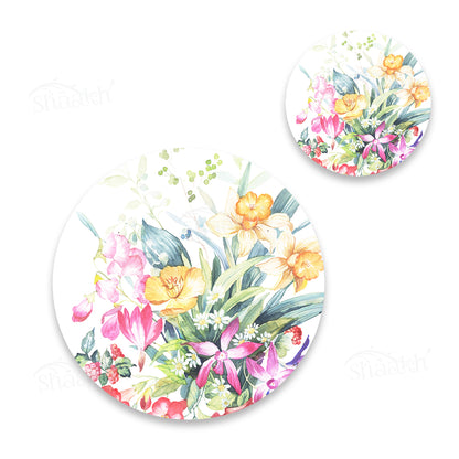 Floral Melody Coordinated Set | TWC 099 (8 Mats, 4 Trivets)