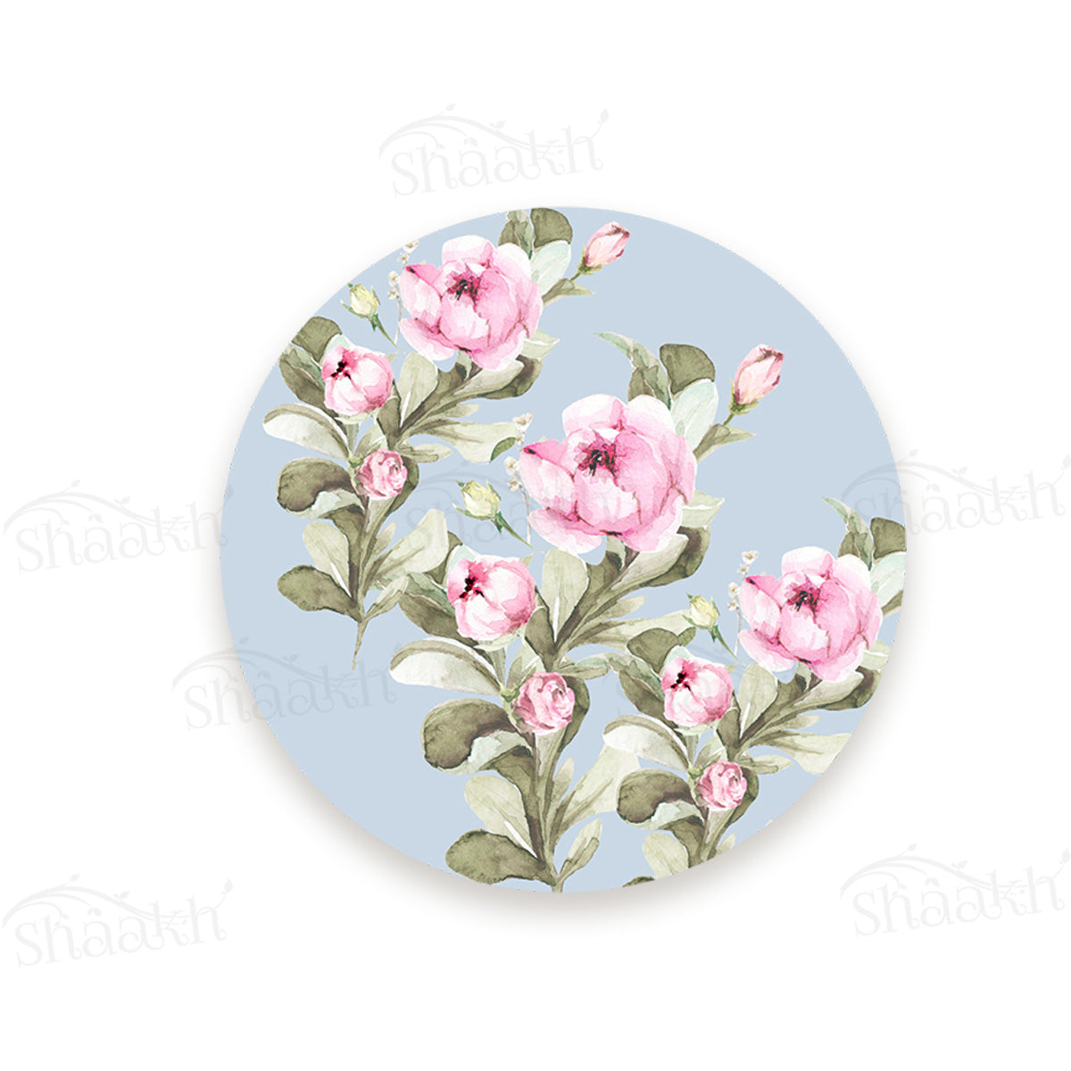 Flower on Blue Trivets | CST 090 (Set of 2)