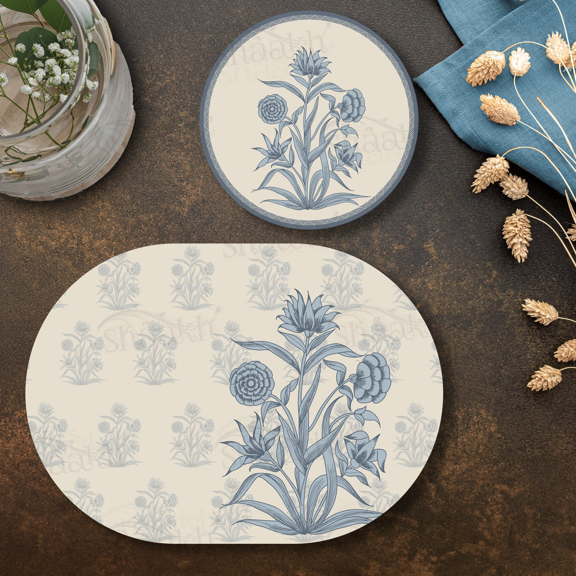 Firdaus Coordinated Set — coordinated dining set by Shaakh, handcrafted in India