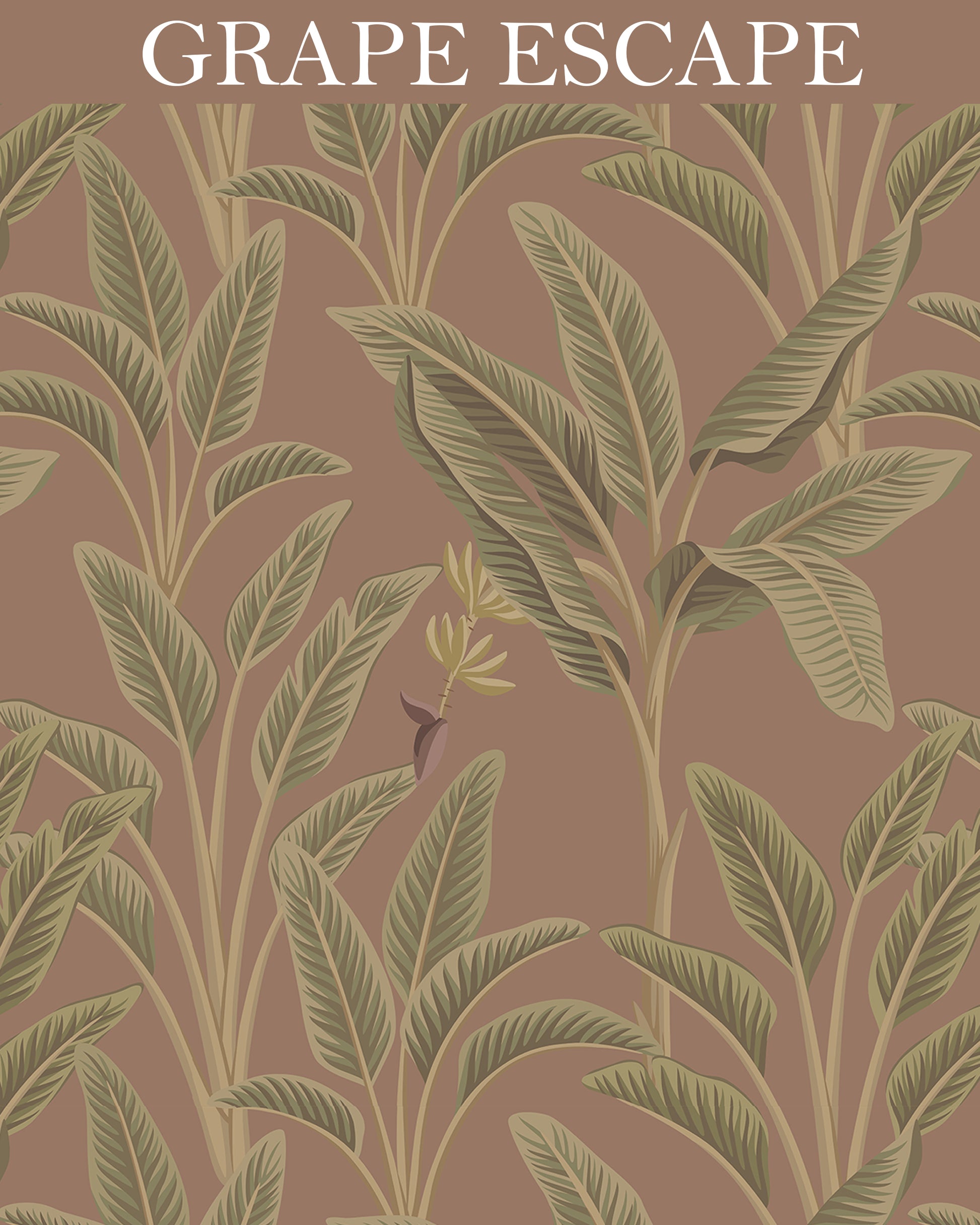 Cascading Palms — abstract design wallpaper by Shaakh, handcrafted in India