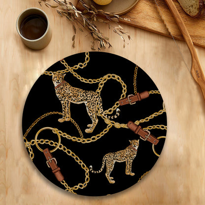 The Royal Leopard Table Mats — table mat set by Shaakh, handcrafted in India