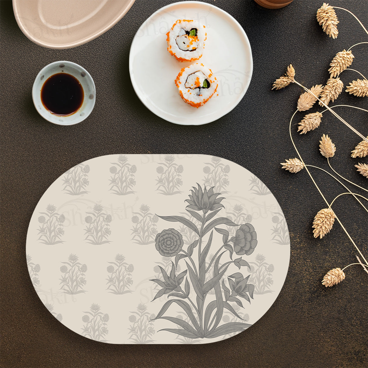 Firdaus (Ash Grey) Tablemats | TM 116