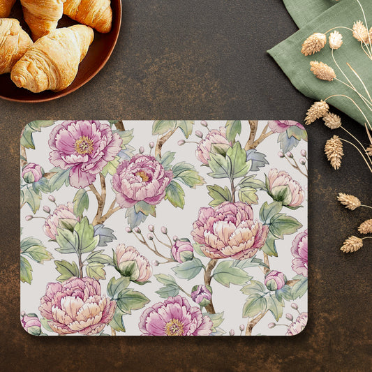 Oriental Peonies Tablemats — table mat set by Shaakh, handcrafted in India