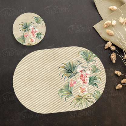 Pastel Orchids Coordinated Set | TWC 089 (8 Mats, 4 Trivets)