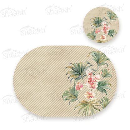 Pastel Orchids Coordinated Set | TWC 089 (8 Mats, 4 Trivets)