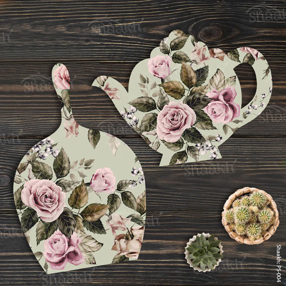 Pink Roses Platter Set | PS-004