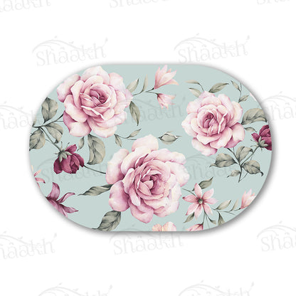Pale pink roses Table Mat — table mat set by Shaakh, handcrafted in India