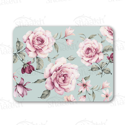 Pale pink roses Table Mat — table mat set by Shaakh, handcrafted in India