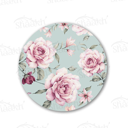 Pale pink roses Table Mat — table mat set by Shaakh, handcrafted in India