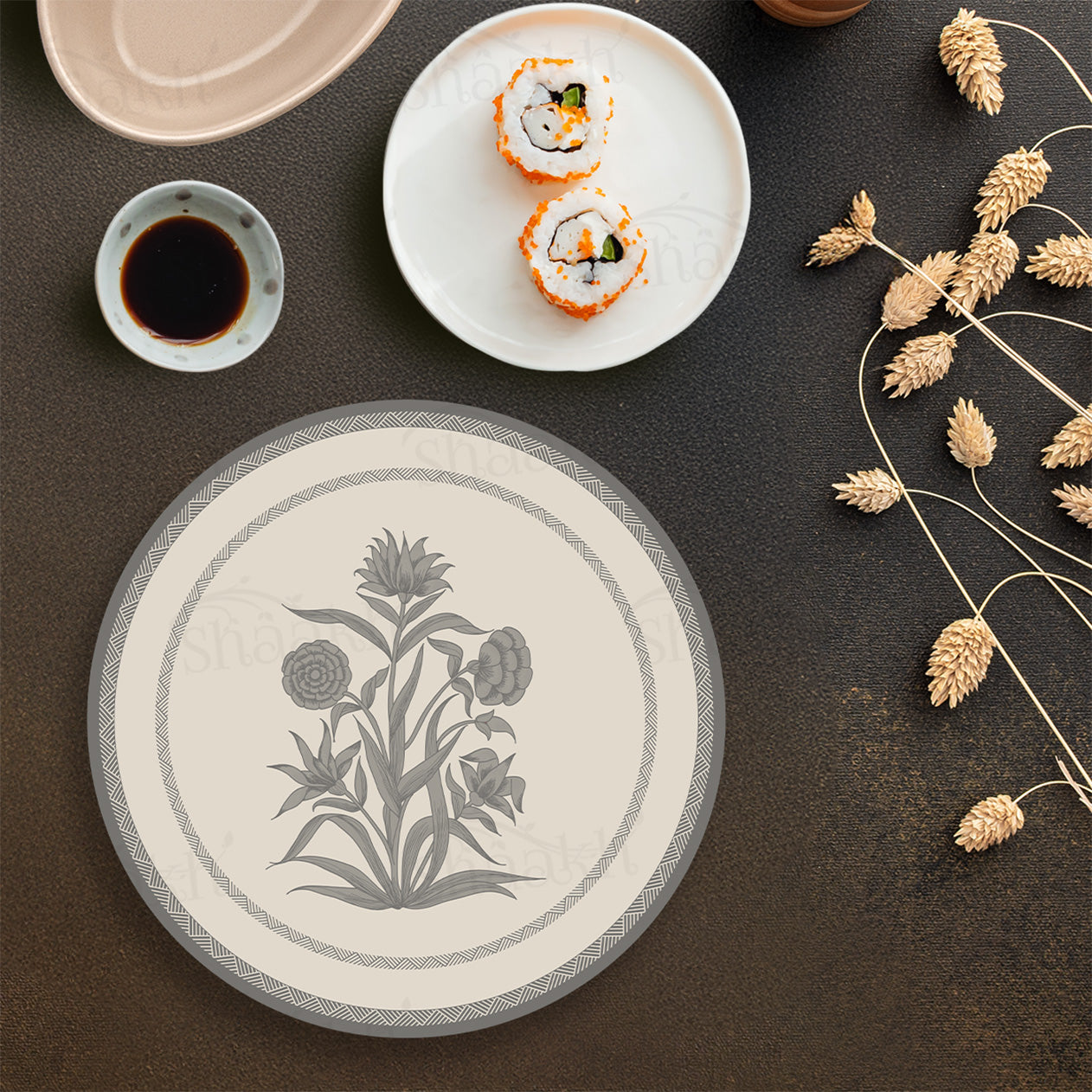 Firdaus (Ash Grey) Tablemats | TM 116