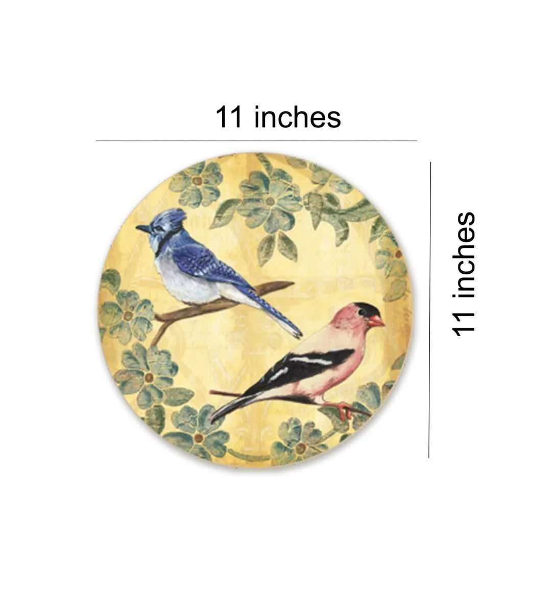 Vintage Birds Wall Plate – Blue | RWA 003