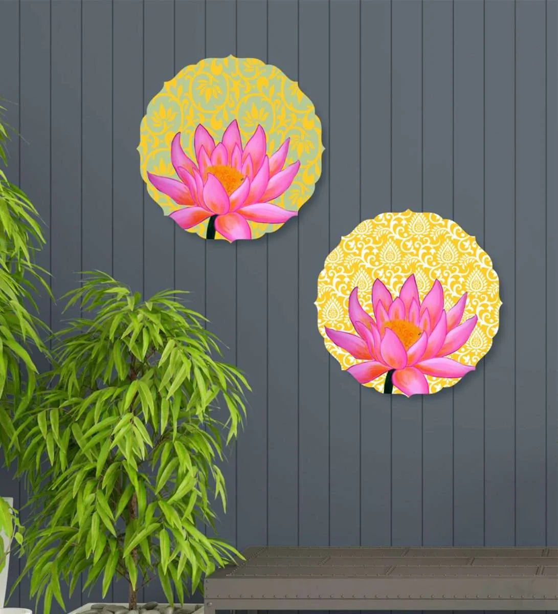 Lotus Flower Wall Plate-Green | RWA 022