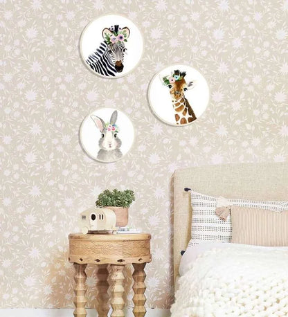 Cute animal Faces Wall Plate- Bunny | RWA 031