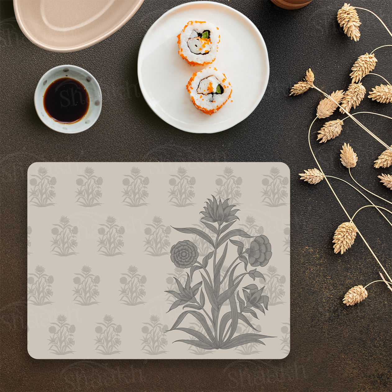 Firdaus (Ash Grey) Tablemats | TM 116