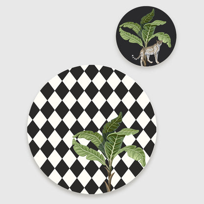 "Alone Palm" Coordinated Set | TWC 108 (8 Mats, 4 Trivets)