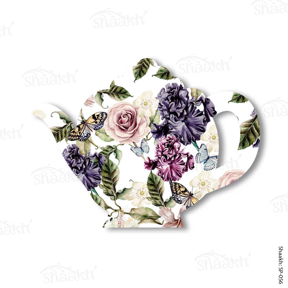 Iris and Hibiscus Flowers Platter | SP-056