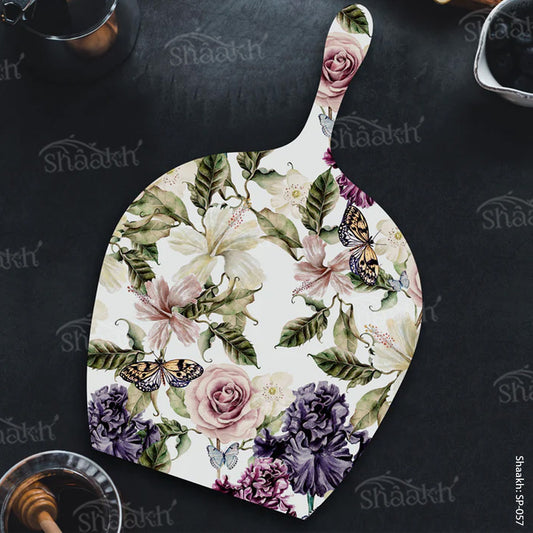 Iris and Hibiscus Flowers Platter | SP-057