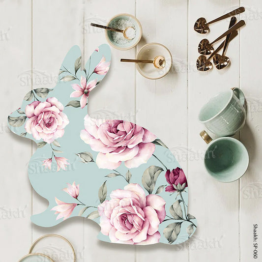 Bunny shaped floral Platter | SP-060