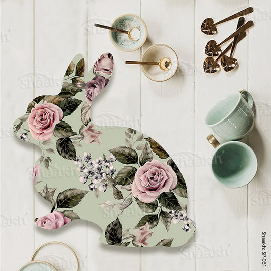 Vintage Floral Bunny shaped Platter | SP-061