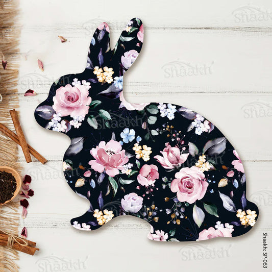 Bunch of Flowers Bunny Shaped Platter | SP-063