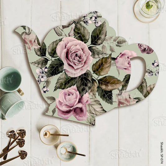 Vintage Floral Kettle Shaped Platter | SP-074