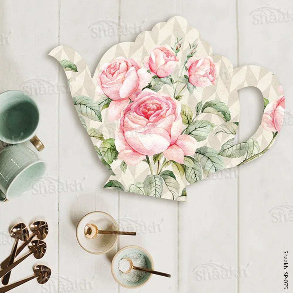 Kettle Shaped Floral Platter | SP-075