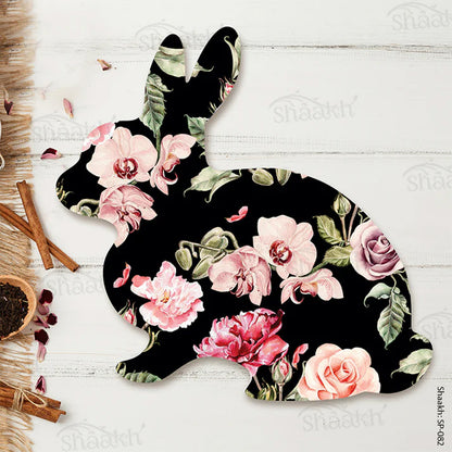 Roses, Peony and leaves Bunny Shaped Platter | SP-082