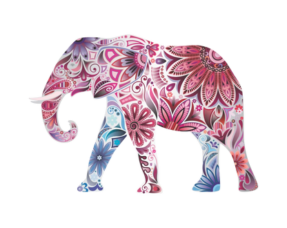 Floral Steel Elephant SWA 006